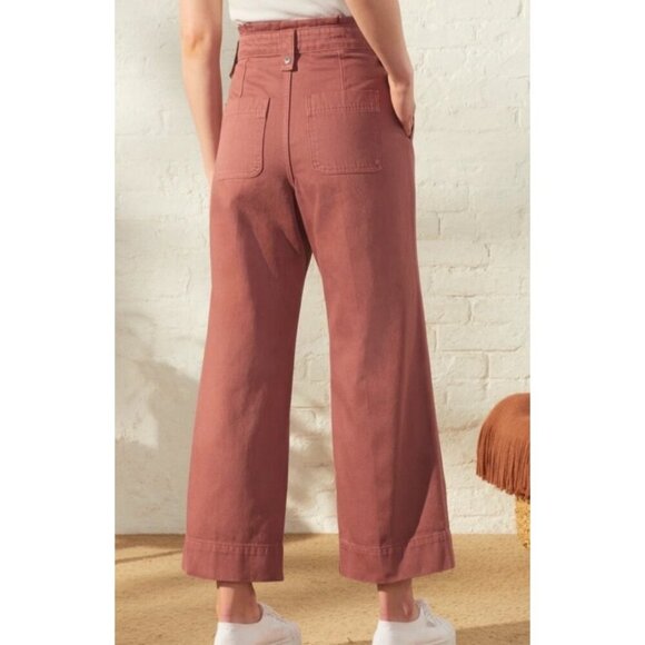 Upwest Womens Wide-Leg Crop Pants Size 2 Dusty Rose - Picture 2 of 11